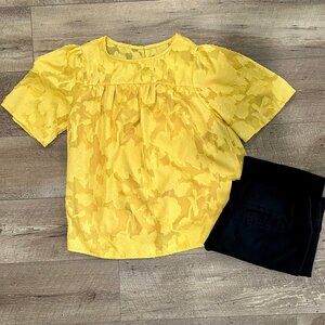 Bright Yellow Floral Top
